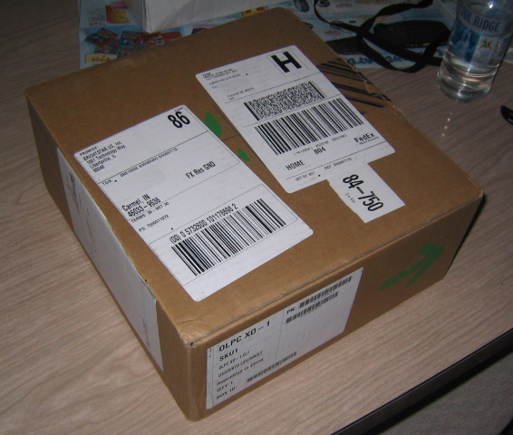 XO-1 in its box, as shipped.